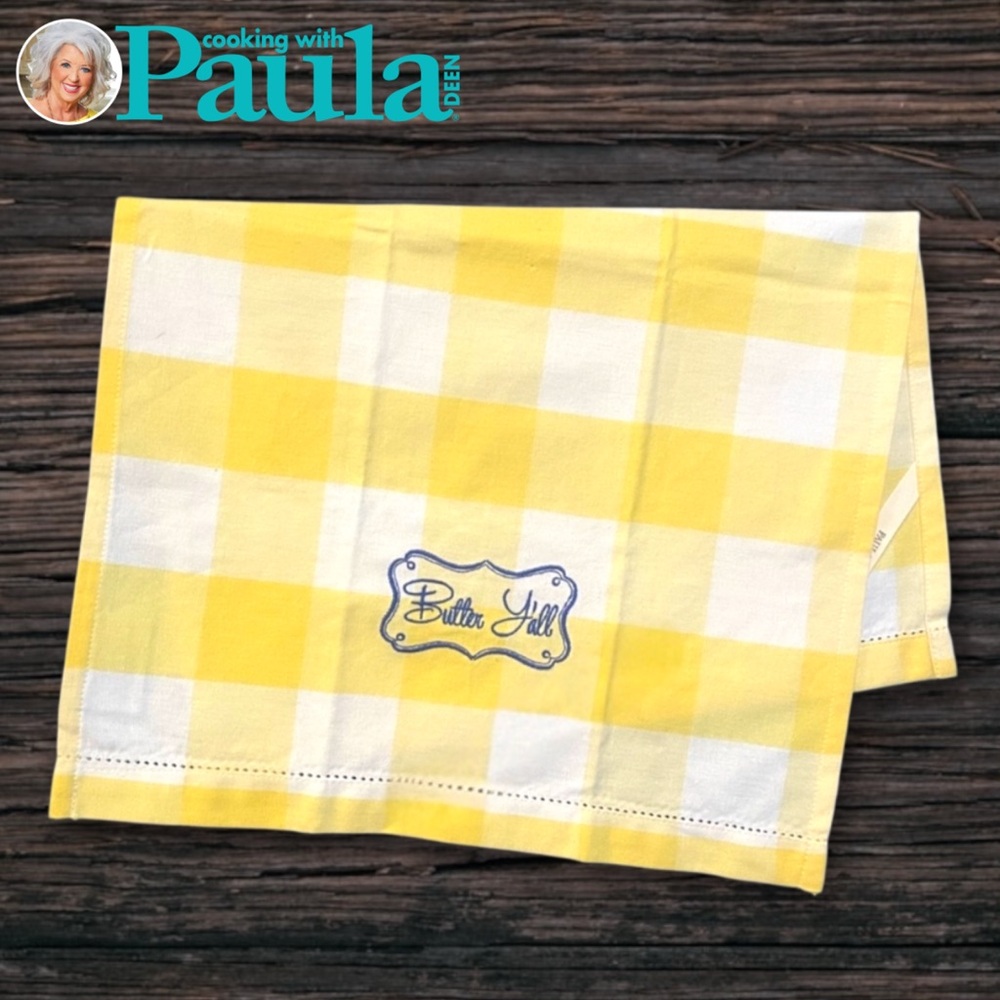 Paula Deen ‘Butter Y’all’ Checkered Tea Towel